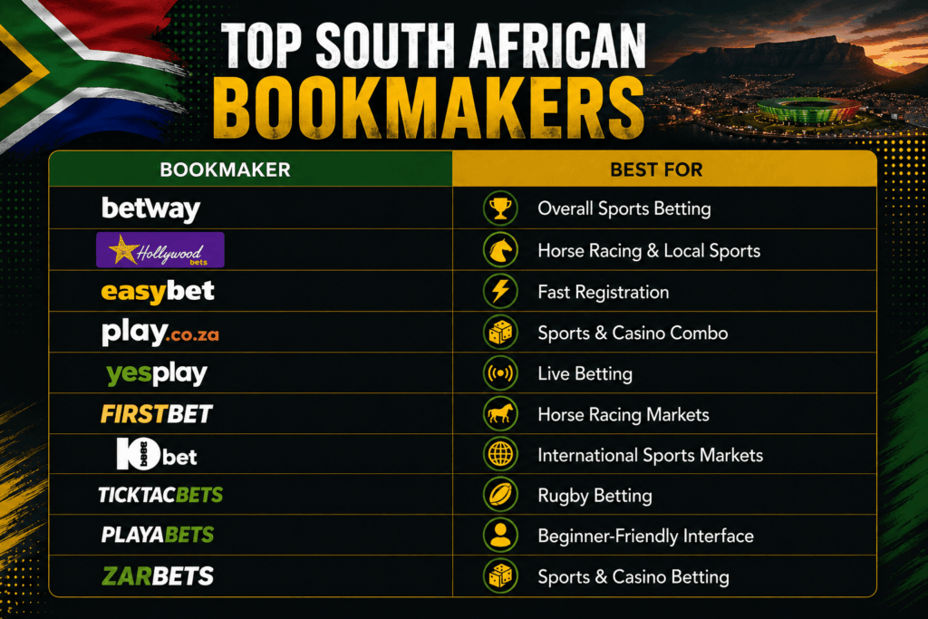 Top South African Bookmakers