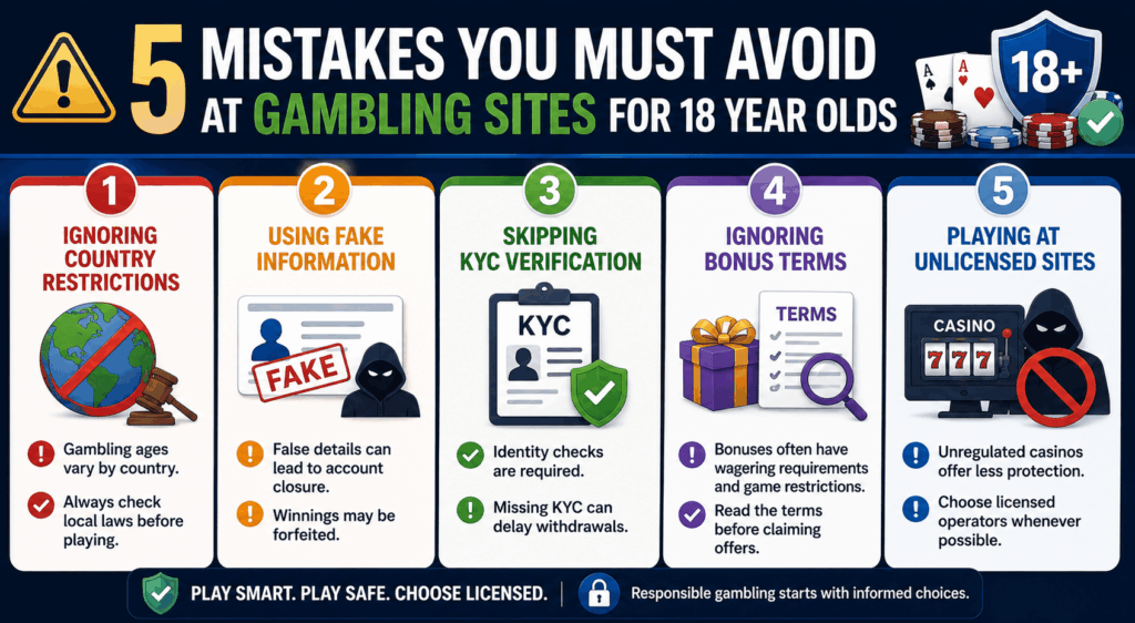 Top 5 Mistakes at 18+ Casino Sites