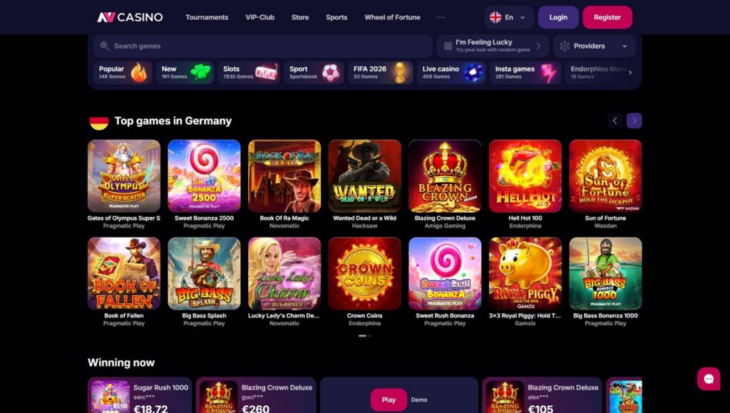 Сайт NV Casino