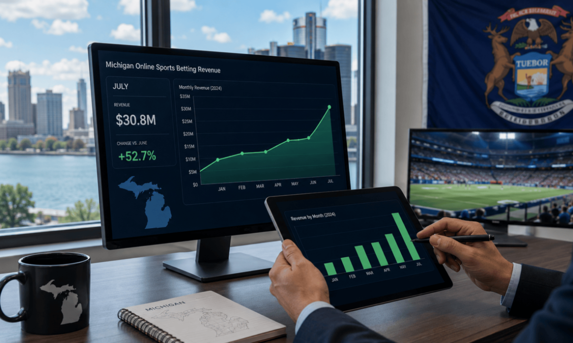 Michigan Online Betting Revenue Surges in July