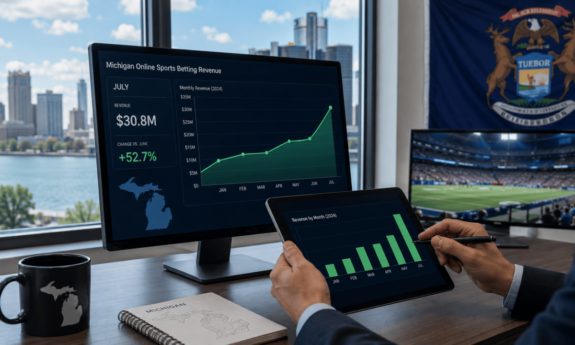 Michigan Online Betting Revenue Surges in July